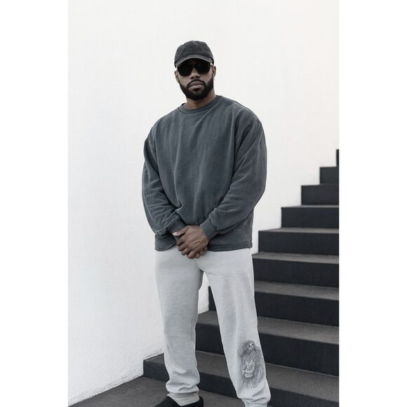 YZY x GAP Kanye West Yeezy Gray Pullover Sweatshirt Top   Mens Size Medium - Picture 1 of 10